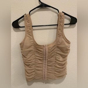 beige crop top